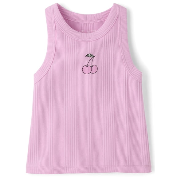 The Children's Place Girls Sleeveless Graphic Ribbed Tank Top, Sizes XS-XXL
