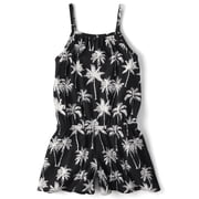 Girls Sleeveless High Neck Gathered Romper, Sizes XS-XXL