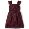 thumbnail image 1 of The Children's Place Girls Sleeveless Polka Dot Chiffon Flutter Dress, Sizes XS-XXL, 1 of 4