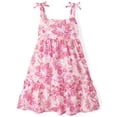 thumbnail image 1 of The Children's Place Girls Sleeveless Printed Textured Bow Shoulder Dress, Sizes XS-XXL, 1 of 3