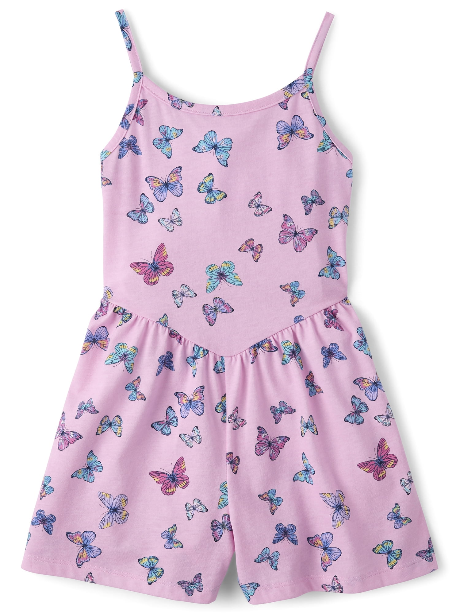 The Children's Place Girls Sleeveless Printed V-Waist Flutter Romper, Sizes XS-XXL