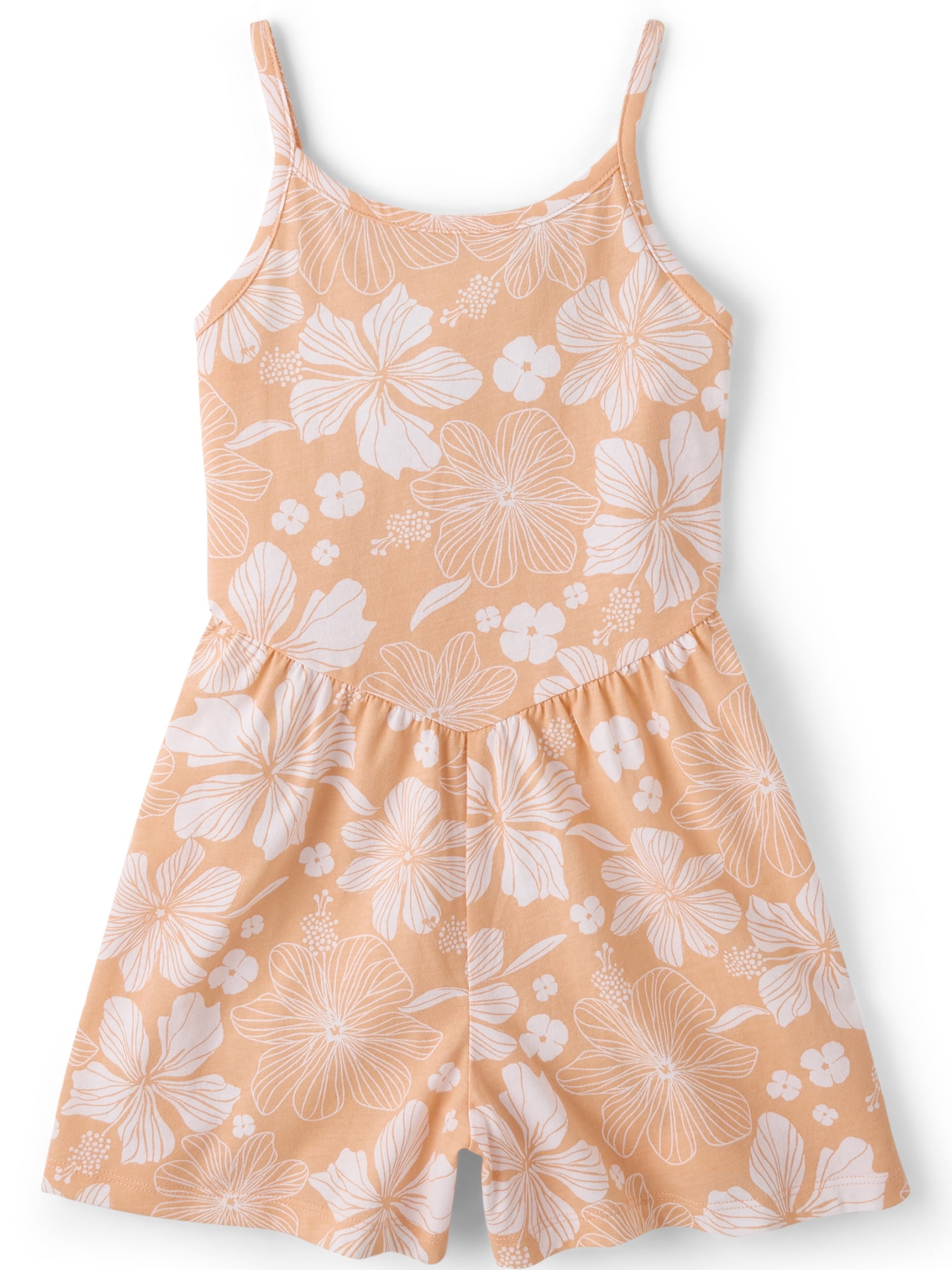 The Children's Place Girls Sleeveless Printed V-Waist Flutter Romper, Sizes XS-XXL