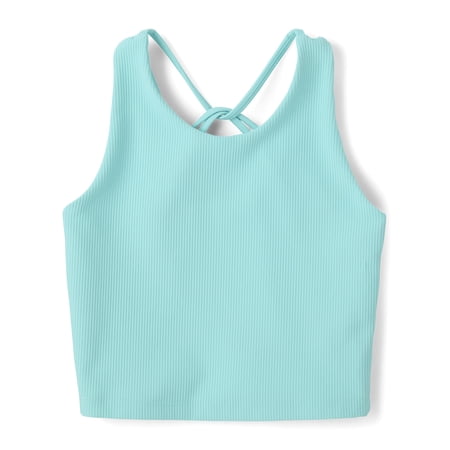 The Children's Place Girls Sleeveless Quick Dry Cross Back Ribbed Tank Top, Sizes XS-XXL