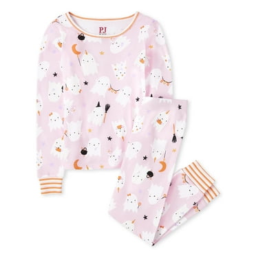 The Children's Place Baby, Toddler, & Girls Snug Fit Glow-in-the-Dark Ghosts Cotton Pajamas, Sizes NB-16
