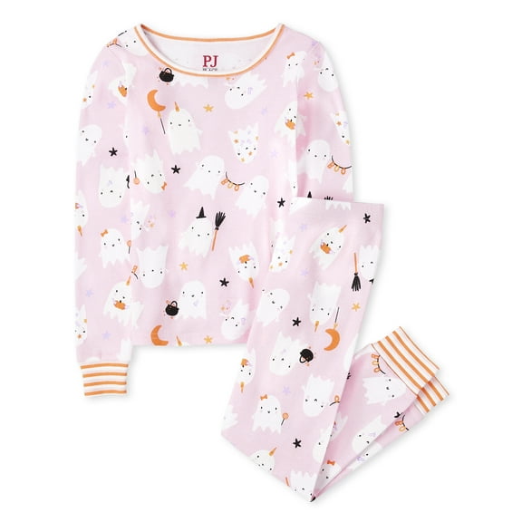 The Children's Place Baby, Toddler, & Girls Snug Fit Glow-in-the-Dark Ghosts Cotton Pajamas, Sizes NB-16