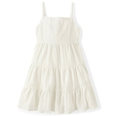 The Children's Place Girls Strappy Bow Back Eyelet Tiered Dress, Sizes XS-XXL