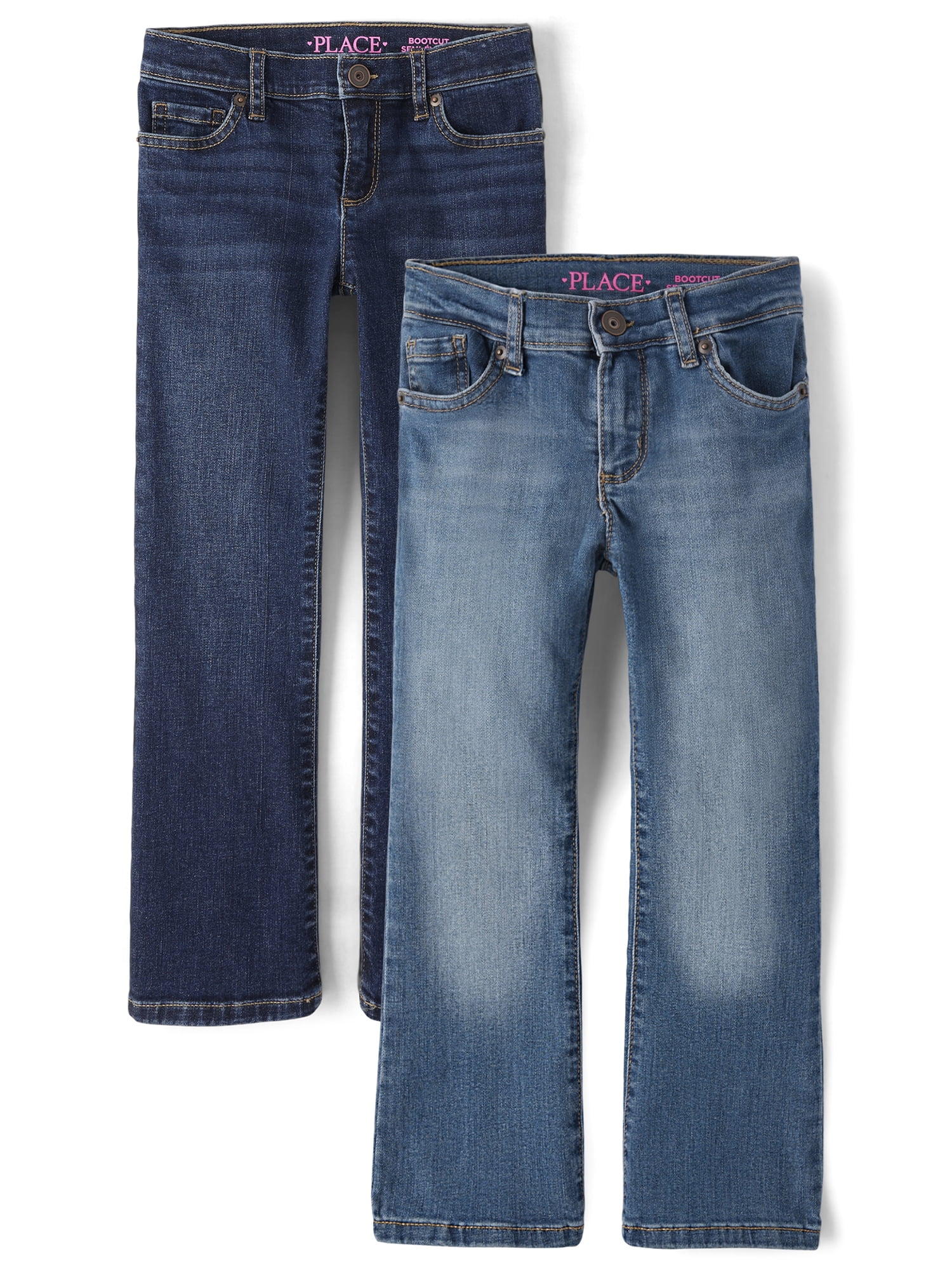The Children's Place Girls Stretch Bootcut Jean, 2-Pack, Sizes 4-18