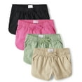 thumbnail image 1 of The Children's Place Girls' Twill Pull On Shorts 4 Pack, Black/Pink/Green/Khaki, 16, 1 of 1