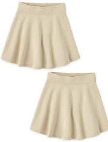 The Children's Place Girls Uniform French Terry Knit Skort, 2-Pack, Sizes XS-XXL
