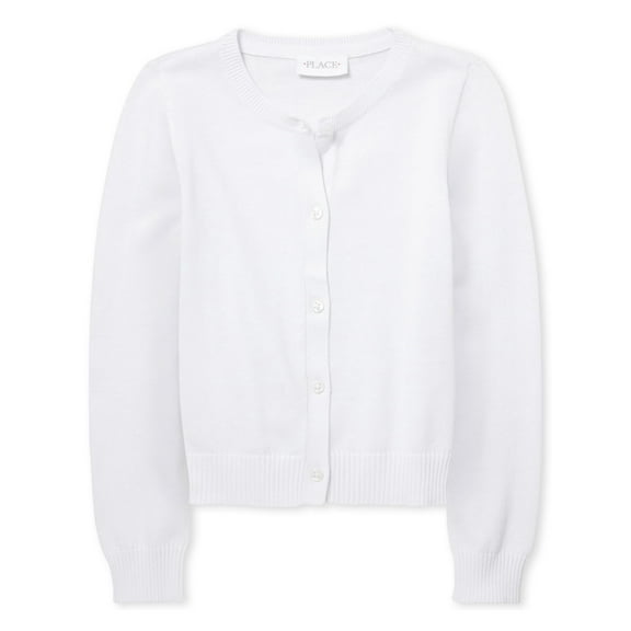 The Children's Place Girls Uniform Long Sleeve Button Cardigan, Sizes XS-XXL