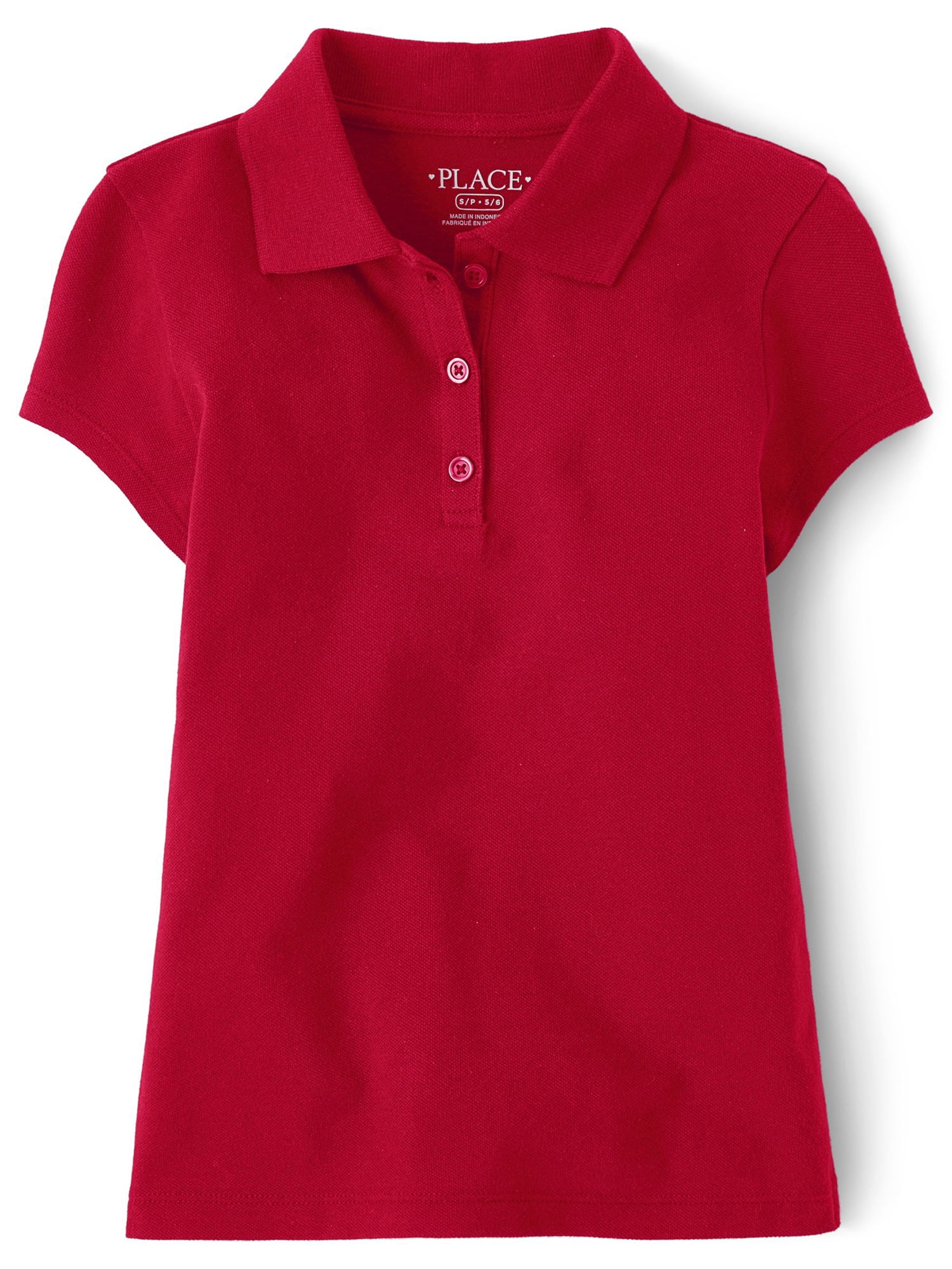 The Children's Place Girls Uniform Short Sleeve Pique Polo, Sizes XS-XXL