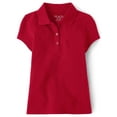 thumbnail image 1 of The Children's Place Girls Uniform Short Sleeve Pique Polo, Sizes XS-XXL, 1 of 3