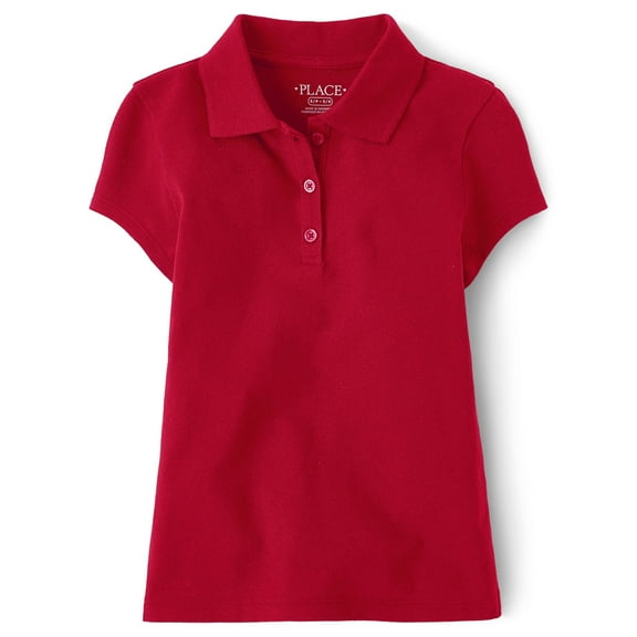 The Children's Place Girls Uniform Short Sleeve Pique Polo, Sizes XS-XXL