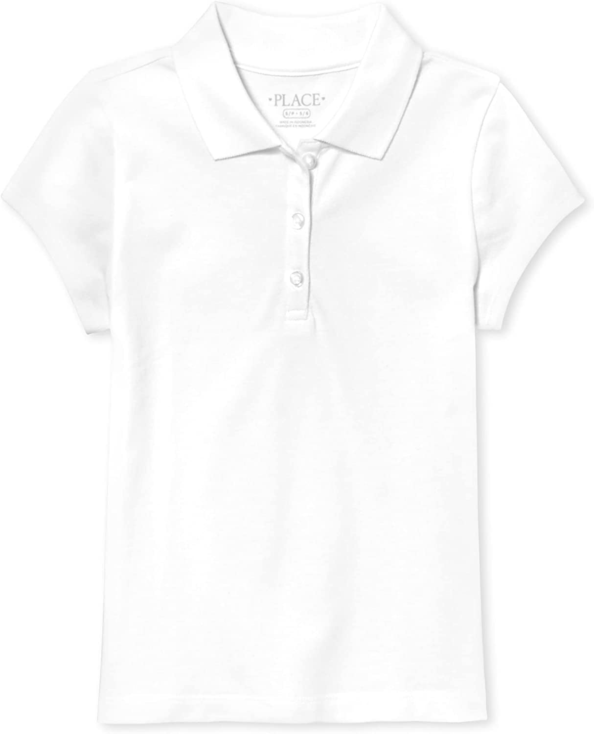 The Children's Place Girls Uniform Short Sleeve Pique Polo, Sizes XS-XXL