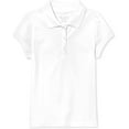 thumbnail image 1 of The Children's Place Girls Uniform Short Sleeve Pique Polo, Sizes XS-XXL, 1 of 6