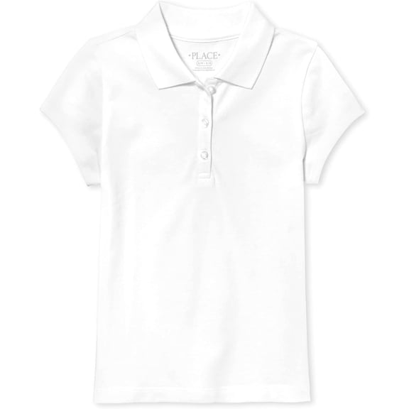 The Children's Place Girls Uniform Short Sleeve Pique Polo, Sizes XS-XXL