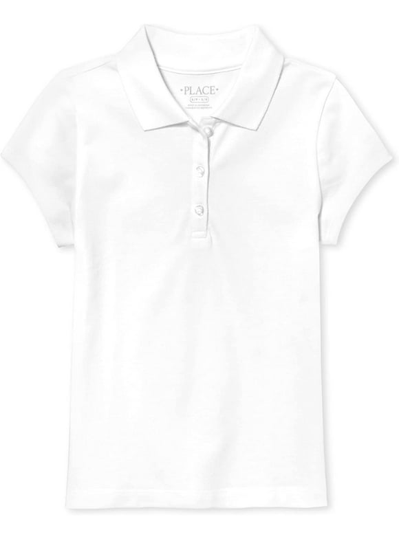 The Children's Place Girls Uniform Short Sleeve Pique Polo, Sizes XS-XXL