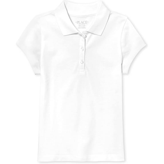 The Children's Place Girls Uniform Short Sleeve Pique Polo, Sizes XS-XXL
