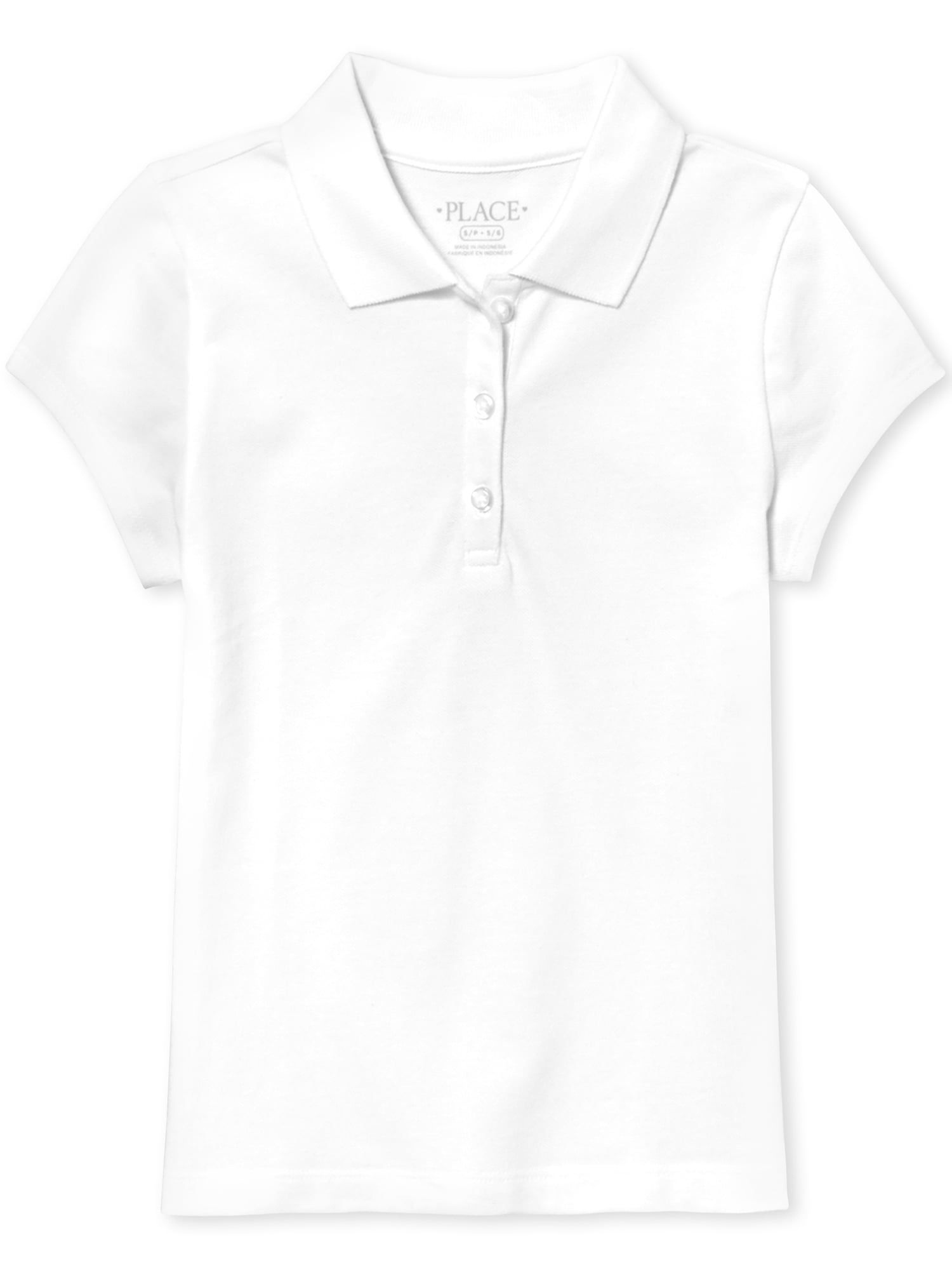 The Children's Place Girls Uniform Short Sleeve Pique Polo, Sizes XS-XXL