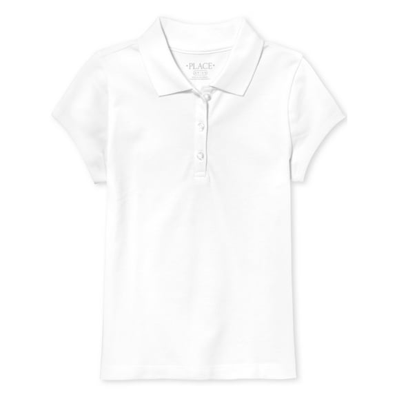The Children's Place Girls Uniform Short Sleeve Pique Polo, Sizes XS-XXL