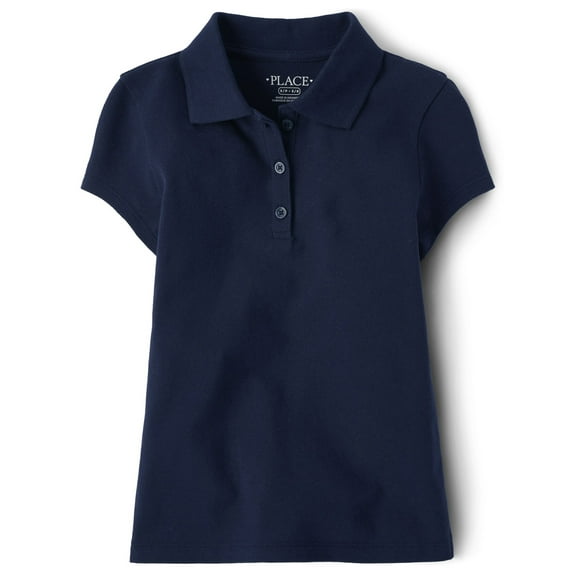 The Children's Place Girls Uniform Short Sleeve Pique Polo, Sizes XS-XXL