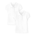thumbnail image 1 of The Children's Place Girls Uniform Short Sleeve Ruffle Polo, 2-Pack, Sizes XS-XXL, 1 of 3