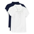 thumbnail image 1 of The Children's Place Girls Uniform Short Sleeve Ruffle Polo, 4-Pack, Sizes XS-XXL, 1 of 4