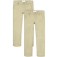 thumbnail image 1 of The Children's Place Girls Uniform Stretch Skinny Chino Pants, 2-Pack, Sizes 4-18, 1 of 4