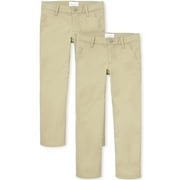 THE CHILDREN'S PLACE Girls Uniform Stretch Skinny Chino Pants, 2-Pack, Sizes 4-18