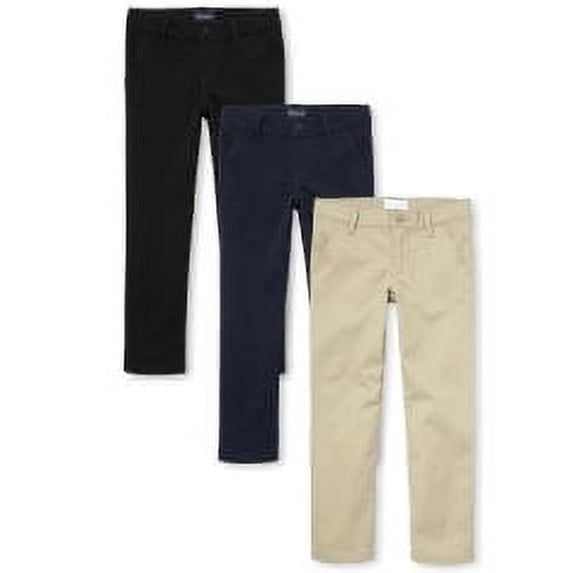 Emiforum Shop The Children's Place Girls Uniform Stretch Skinny Chino Pants, 3-Pack ...