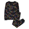 thumbnail image 1 of The Children's Place Kids Matching Long Sleeve Christmas Lights Snug Fit Cotton PJs, Sizes 4-16, 1 of 4