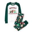 thumbnail image 1 of The Children's Place Unisex Kids Cotton Matching Family Pajamas Top and Jogger Pants Set, 2-Piece, Sizes 4-16, 1 of 3
