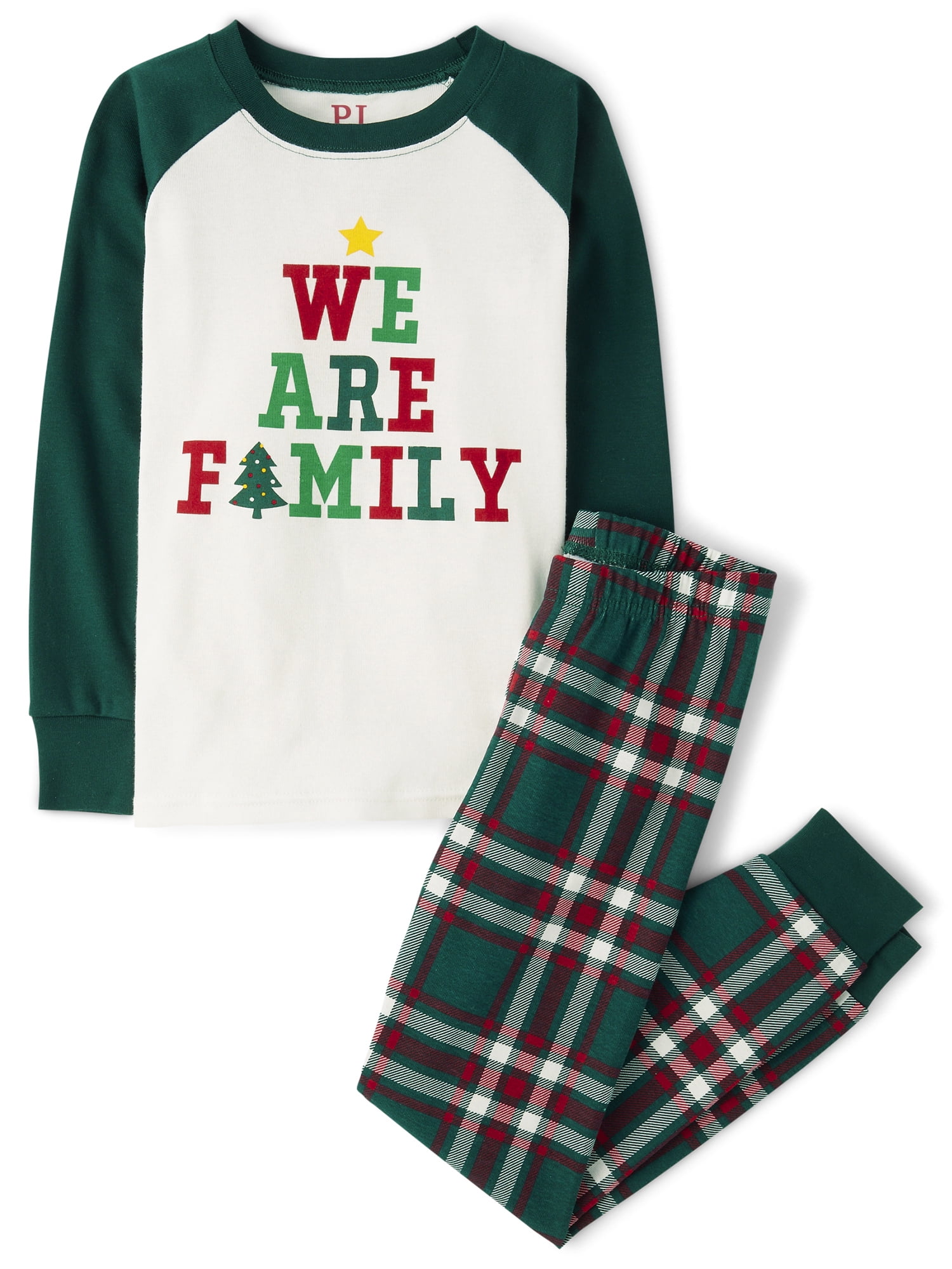 The Children's Place Kids Unisex Matching Family We Are Family Snug Fit Cotton Pajamas, Sizes 4-16