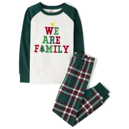 The Children's Place Kids Unisex Matching Family We Are Family Snug Fit Cotton Pajamas, Sizes 4-16
