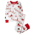 thumbnail image 1 of The Children's Place Kids Unisex Matching Family Santa Sleigh Snug Fit Cotton Pajamas, Sizes 4-16, 1 of 4