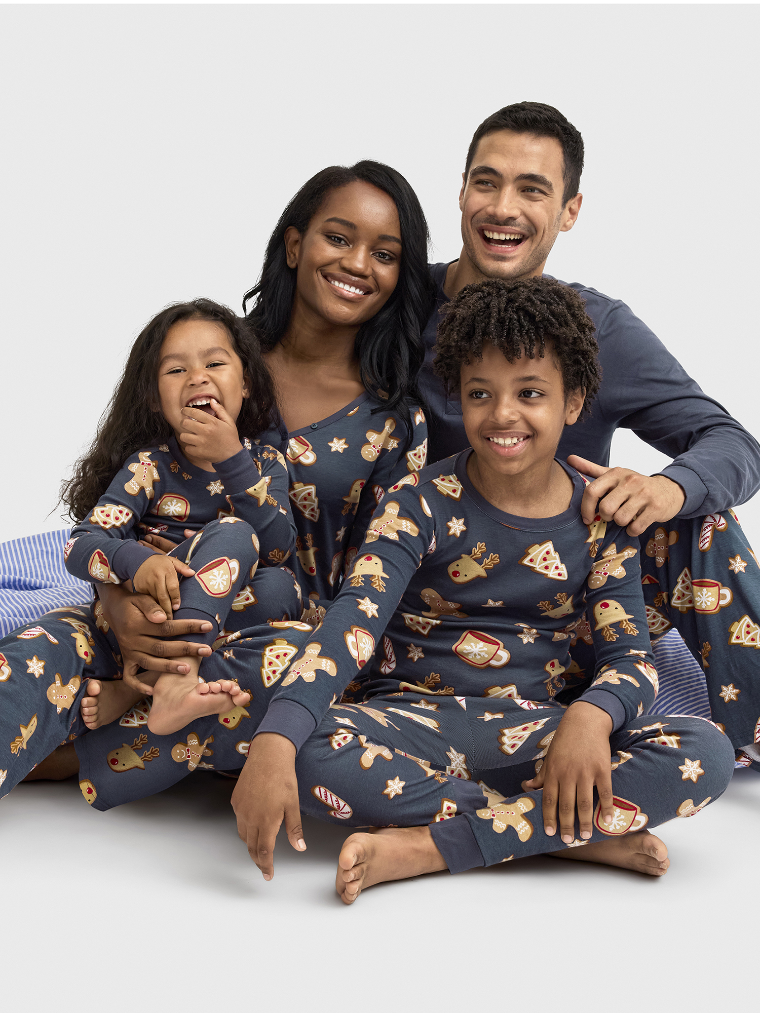 The Children's Place Men's Matching Family Gingerbread Cotton Henley Pajamas, Adult Sizes XS-3XL