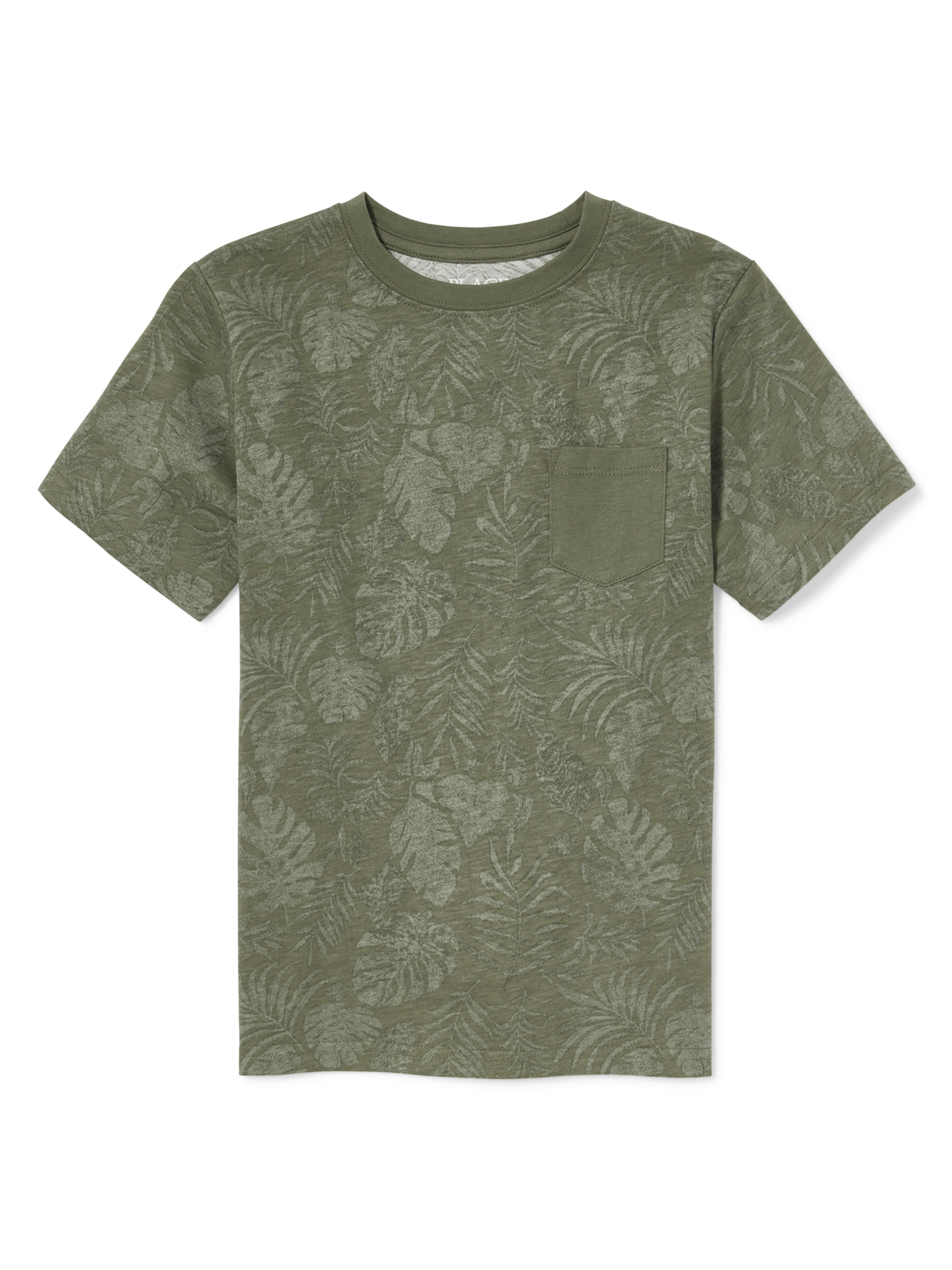 The Children's Place Short Sleeve Leaf Print Pocket T-Shirt (Big Boys) - image 1 of 1