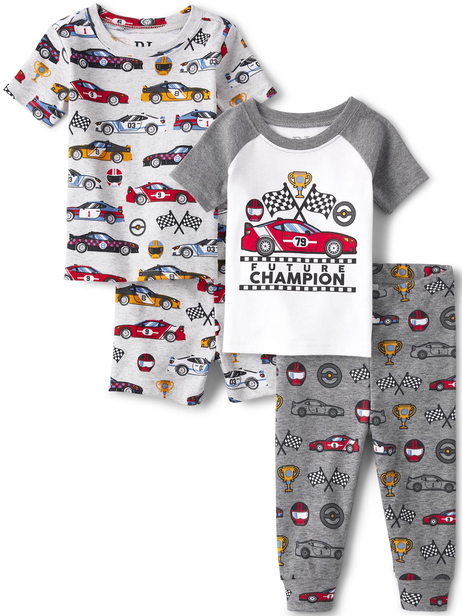 The Children's Place Toddler Boy TightFitting Cotton 4pc Pajamas