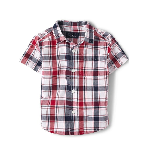 The Children's Place Toddler Boy's Short Sleeve Woven top, Sizes 12M-5T
