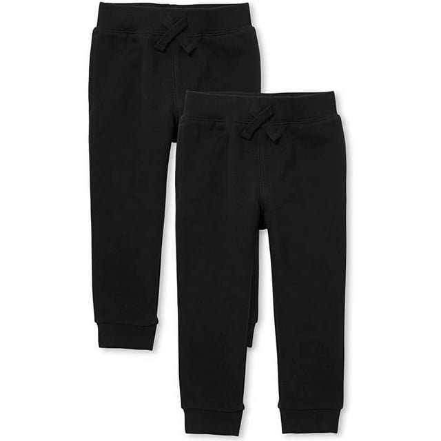 The Children's Place Toddler Boys Fleece Jogger Pants, 2Pack, Sizes 2T