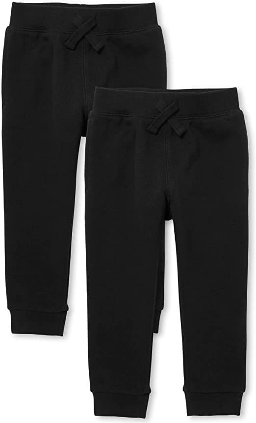 The Children's Place Toddler Boys Fleece Jogger Pants, 2Pack, Sizes 2T