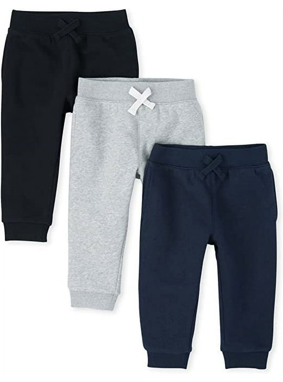 Toddler Boys Fleece Jogger Pants, 3-Pack, Sizes 2T-5T