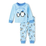 The Children's Place Toddler Boys Holiday Long Sleeve Top and Pant 2-Piece Pajama Set, Sizes 2T-6T