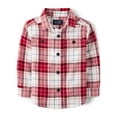 thumbnail image 1 of The Children's Place Toddler Boys Long Sleeve Button-up Shirt, Sizes 12M-5T, 1 of 3