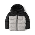 thumbnail image 1 of The Children's Place Toddler Boys Long Sleeve Colorblock Hooded Puffer Jacket, Sizes 12M-5T, 1 of 3
