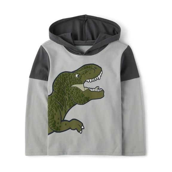 The Children's Place Toddler Boys Long Sleeve Hooded Graphic Top, Sizes 6M-5T