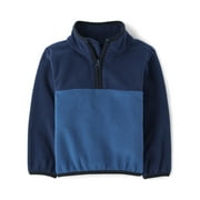 The Children's Place Toddler Boys Long Sleeve Microfleece Half Zip Pullover, Sizes 12M-5T