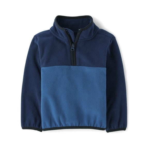 The Children's Place Toddler Boys Long Sleeve Microfleece Half Zip Pullover, Sizes 12M-5T
