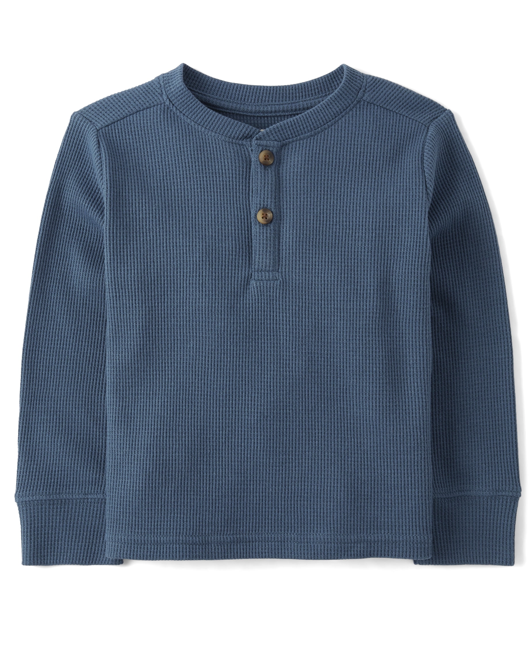 The Children's Place Toddler Boys Long Sleeve Thermal Henley Top, Sizes 6M-5T