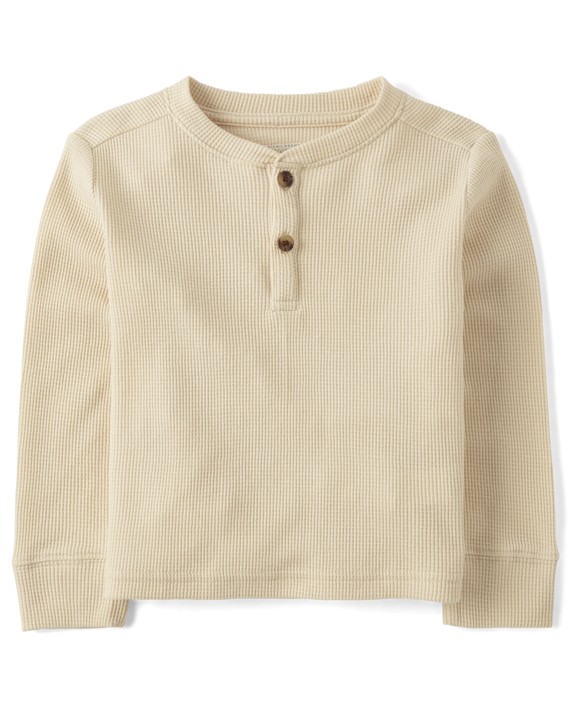 The Children's Place Toddler Boys Long Sleeve Thermal Henley Top, Sizes 6M-5T
